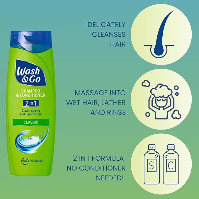 Wash & Go 2 in 1 Classic Shampoo & Conditioner 200ml