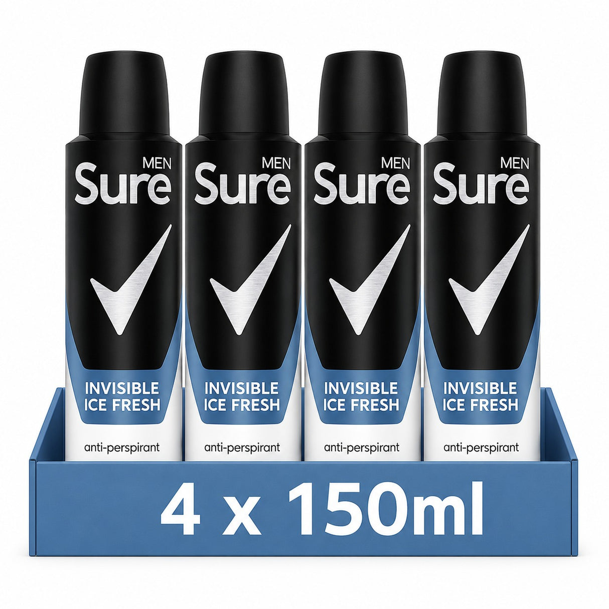 Pack of 4 | Sure Men Invisible Ice Fresh AP Deodorant 150ml
