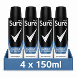 Pack of 4 | Sure Men Invisible Ice Fresh AP Deodorant 150ml
