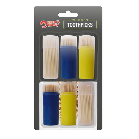 Wooden Toothpicks 100s - Pack of 6