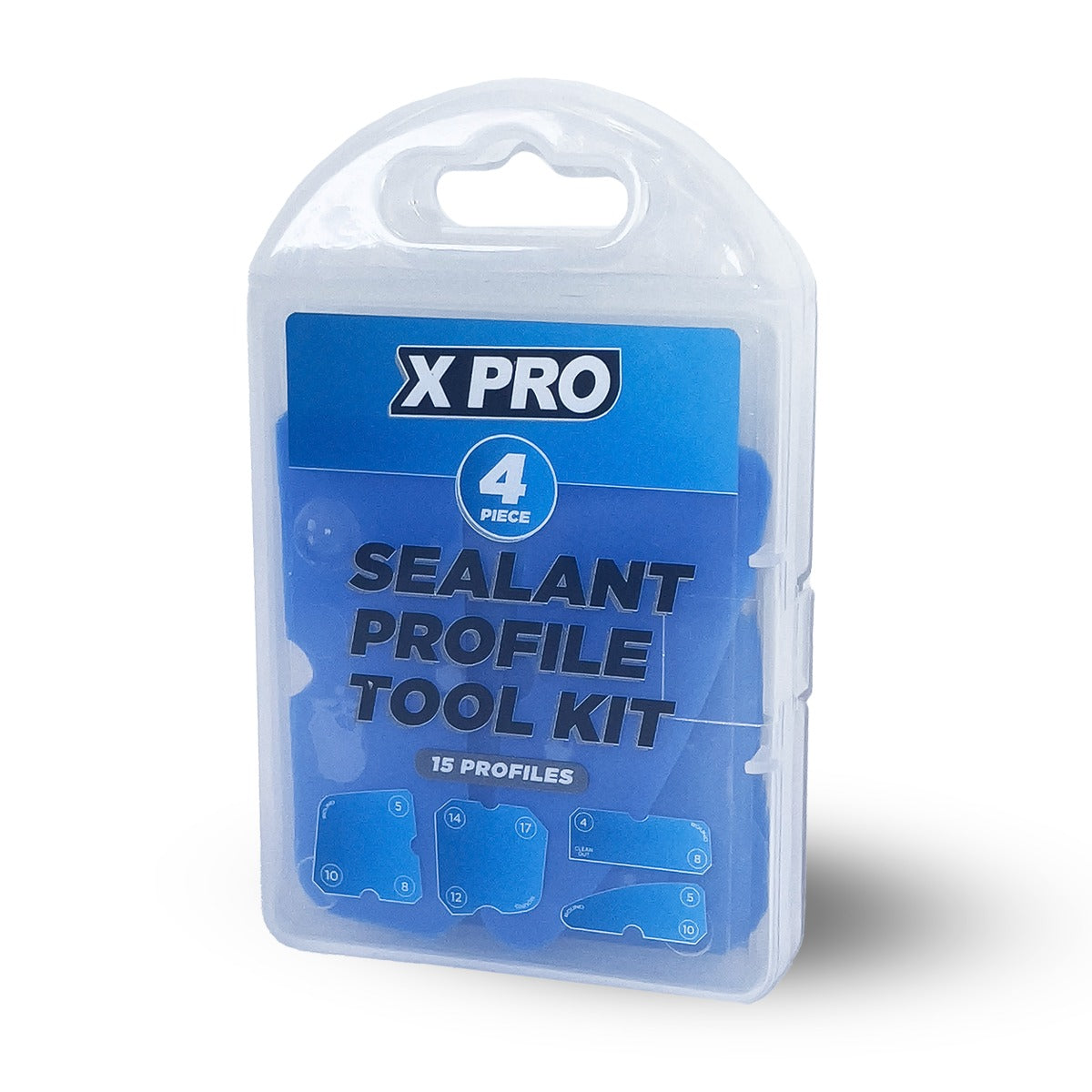 XPRO Sealant Profile Smoothing & Finishing Tool Kit, 4 Piece (15 Profiles)