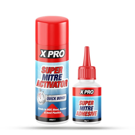 XPRO Super Mitre Bonding Kit - 200ml Activator + 50g Adhesive