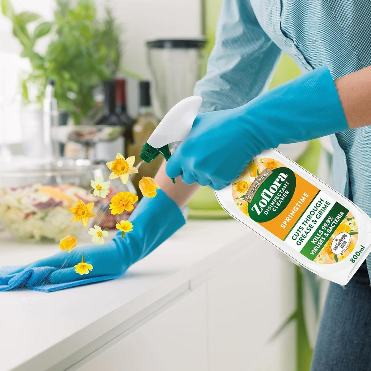 Zoflora Power Bathroom Cleaner Trigger SpringTime 800ml | Pack of 8