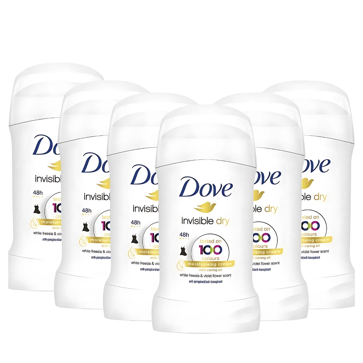 Dove Invisible Anti-Perspirant Deodorant Stick 40ml | Pack Of 6